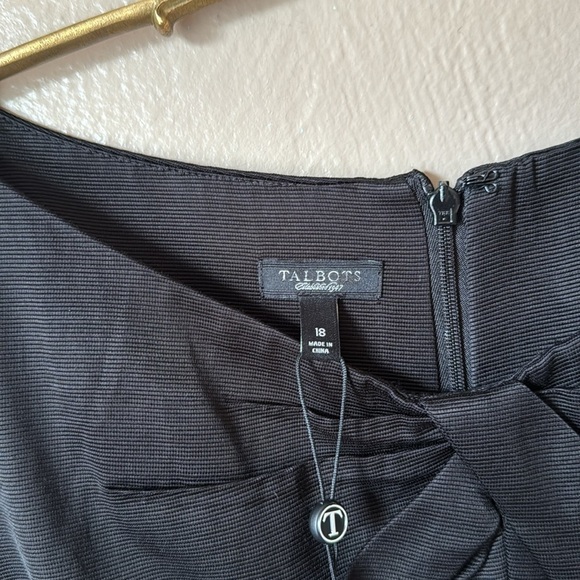 Talbots High Neckline Sleeveless Tie Waist Dress Size 18 - Picture 4 of 6